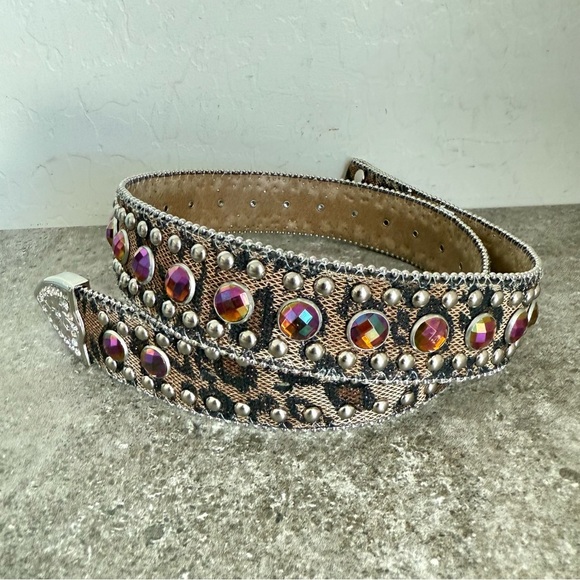 NWT Blazin Roxx Rhinestone Western Leather size S Length is 35 inches - Picture 2 of 9